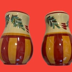 Vintage Southern Living Gail Pittman Pottery Sienna Salt Pepper Shakers NIB